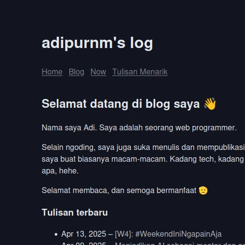 adipurnm's blog